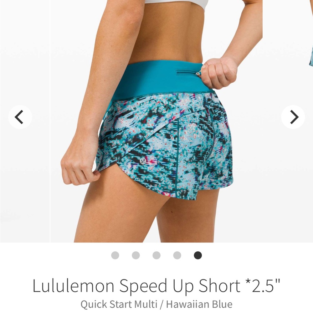 Lululemon Short Size 2 Speed Up Low Rise Lined Hawaiian Blue Running Athletic